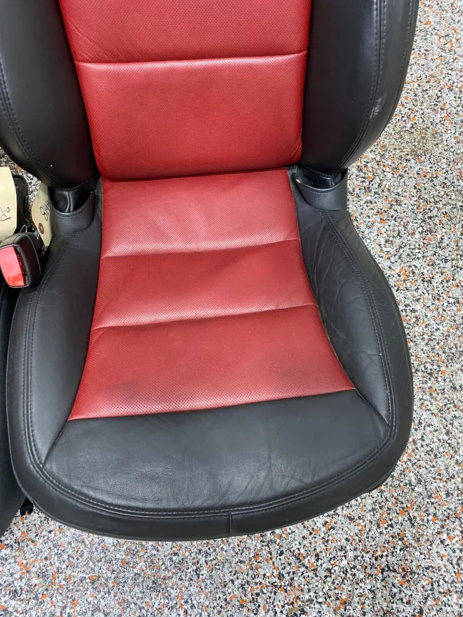 2012 CORVETTE C6 GRANDSPORT OEM BLACK RED LEATHER FRONT SEATS PAIR RARE!! NICE! Pit Stop Auto