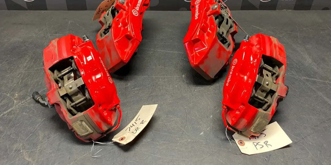 2018 DODGE CHALLENGER HELLCAT OEM RED BREMBO BRAKE CALIPER SET FRONT REAR USED Pit Stop Auto