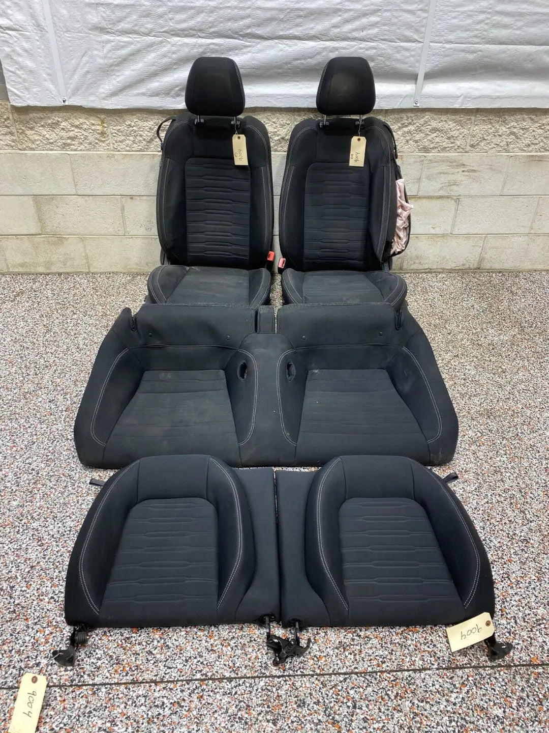2017 MUSTANG GT OEM SEATS SEAT SET FRONT REAR CLOTH USED COMPLETE RESTOROD! Pit Stop Auto