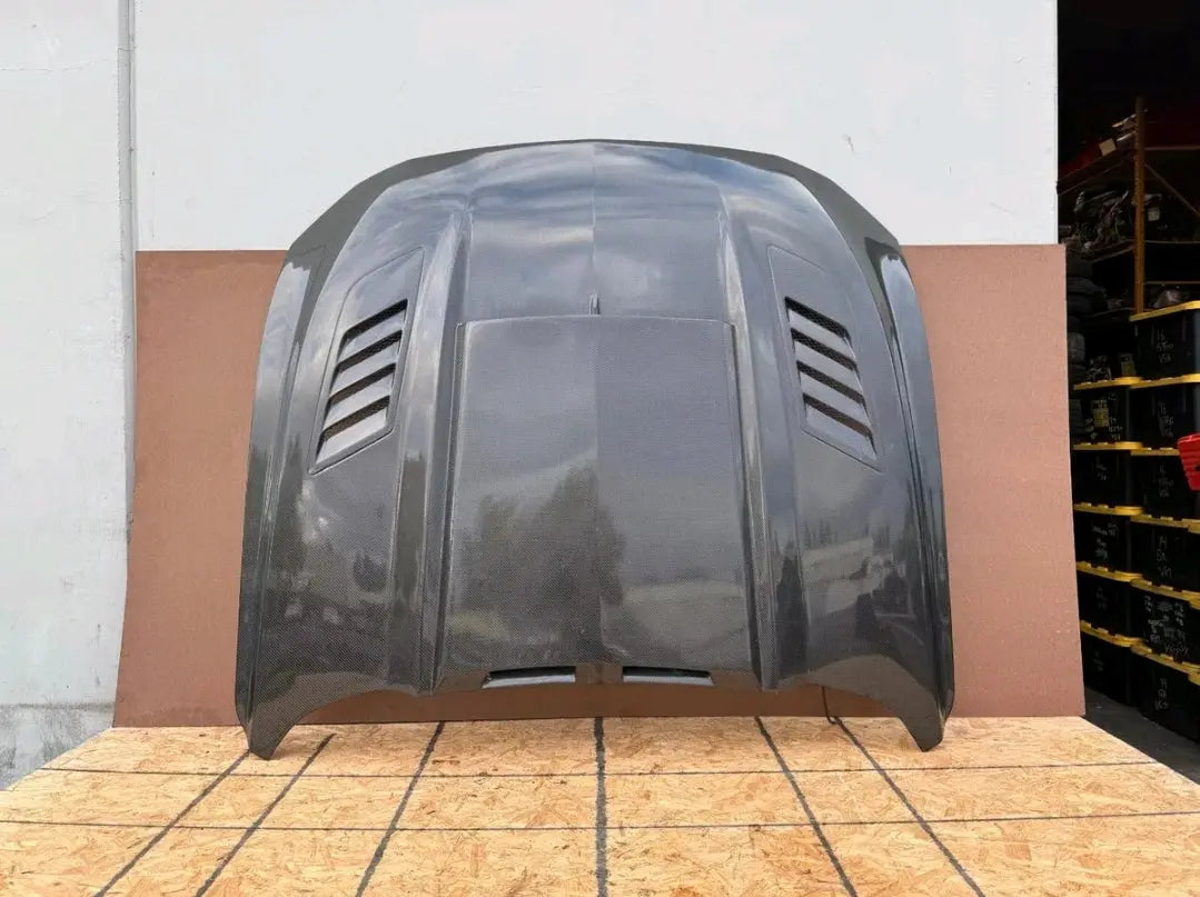 FORD MUSTANG GT 2018-2023 TRUFIBER VENTED CARBON FIBER HOOD BONNET ASSEMBLY Pit Stop Auto